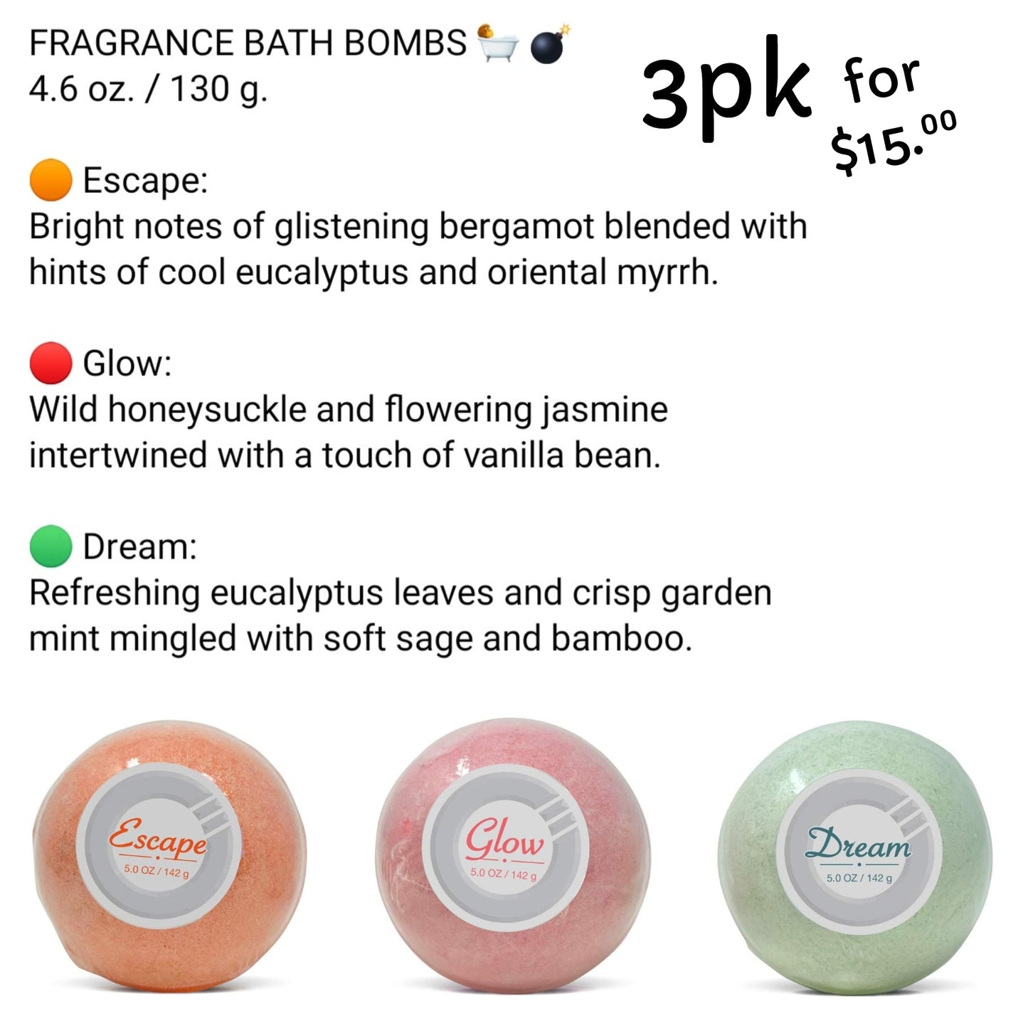 Bath Bomb 3-Pack Set
