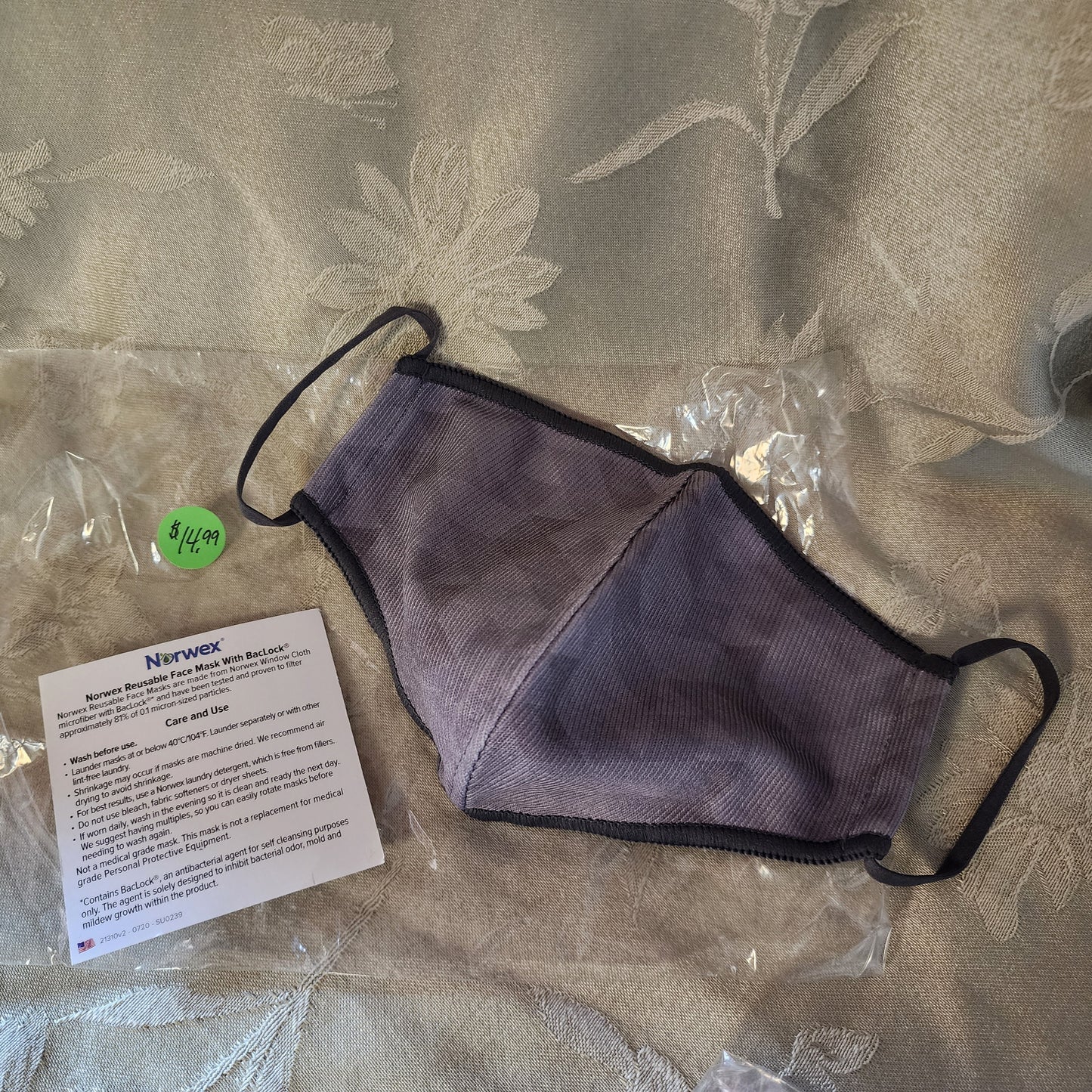 NEW Reusable Face Mask with BacLock Technology by Norwex