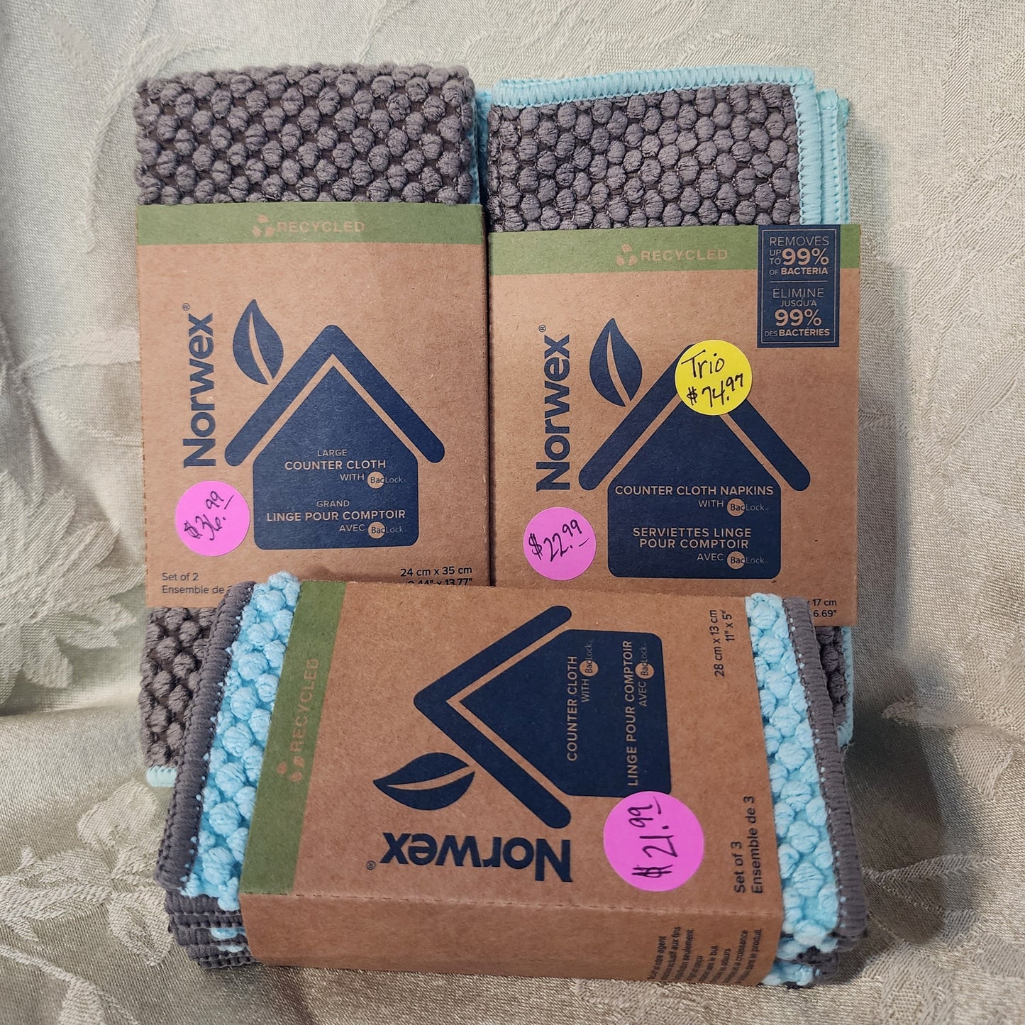 TRIO SET - COUNTER CLOTHS AND NAPKINS by Norwex