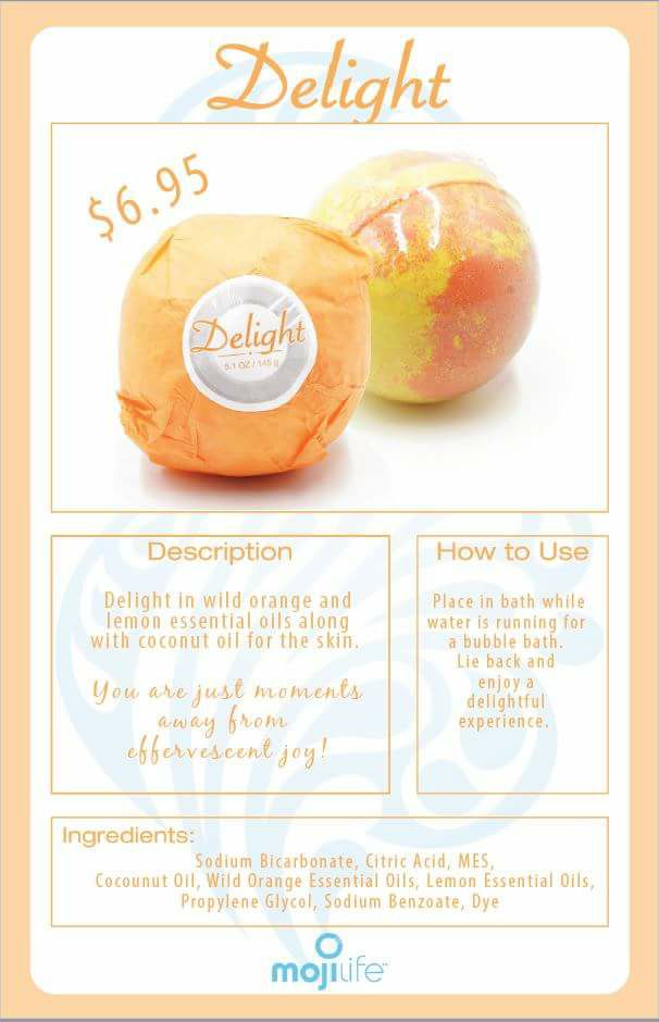 Delight Essential Oil Bath Bomb