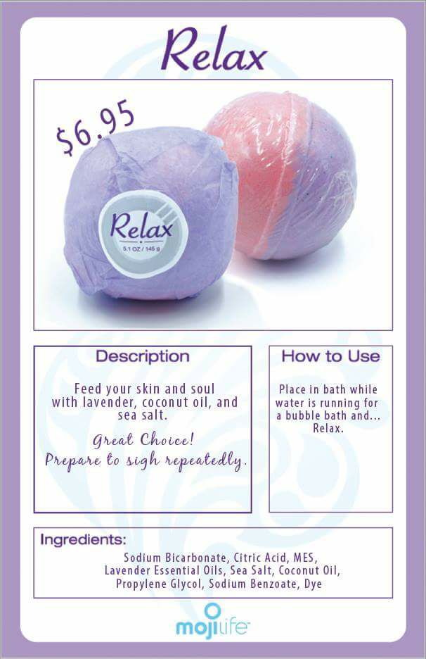 Relax Essential Oil Bath Bomb