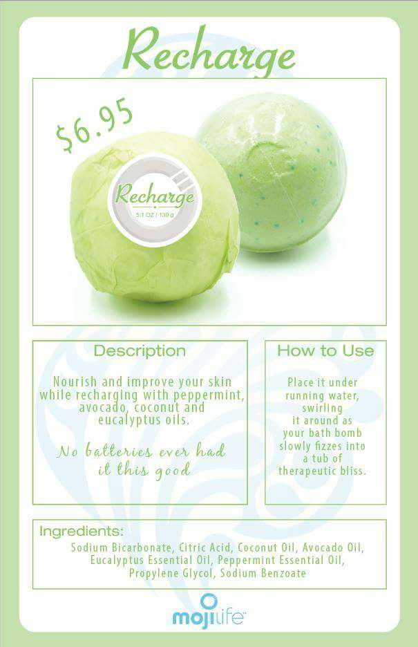 Recharge Essential Oil Bath Bomb