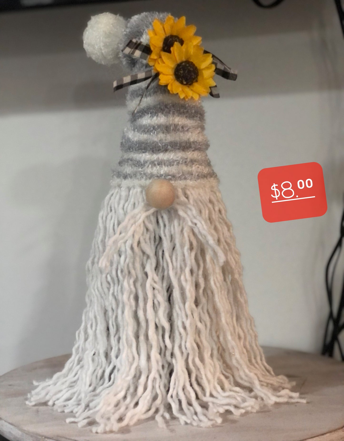 LARGE "Sunflower" Wine bottle Gnome